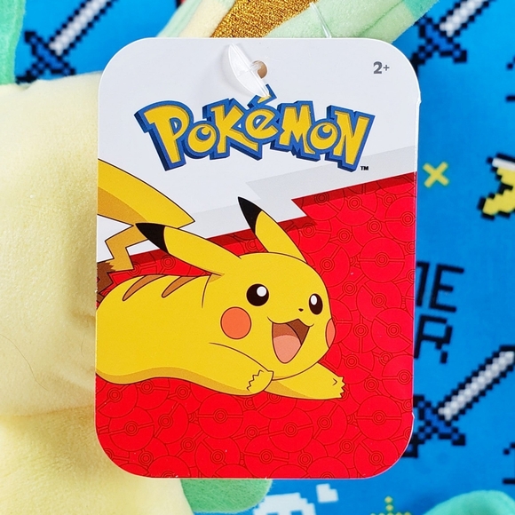 Jazwares Pokemon Leafeon Phyllali Folipurba 9" Video Game Exclusive HTF Plush - Picture 8 of 8